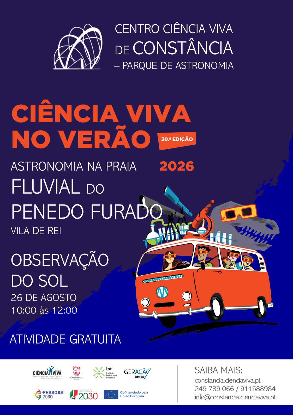 Ciência Viva no Verão leva observação do Sol à Praia Fluvial do Penedo Furado