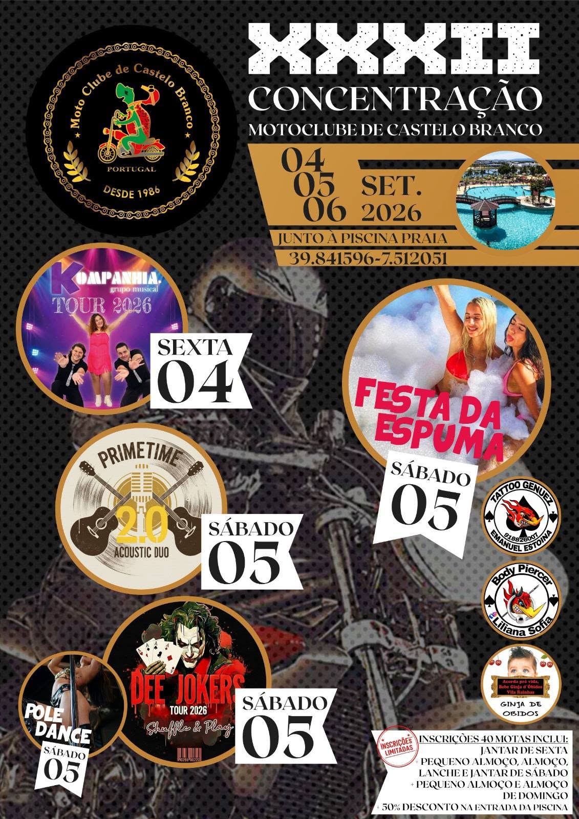 XXXII Concentração Motard regressa a Castelo Branco de 4 a 6 de setembro