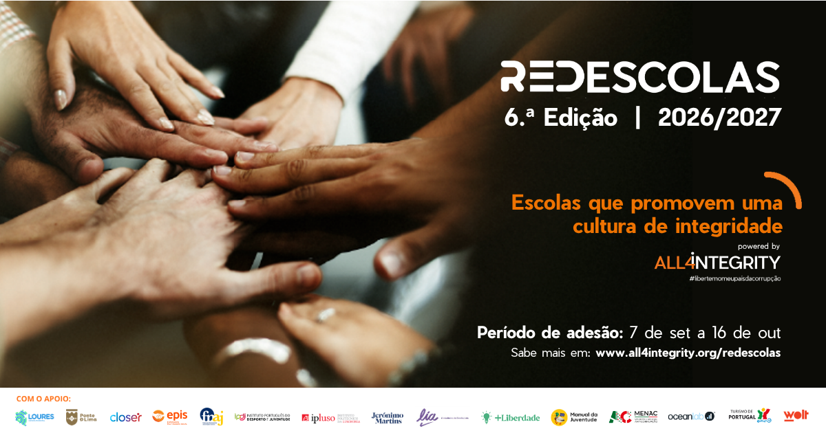 Escolas já podem aderir à 6.ª edição do programa REDescolas Anticorrupção