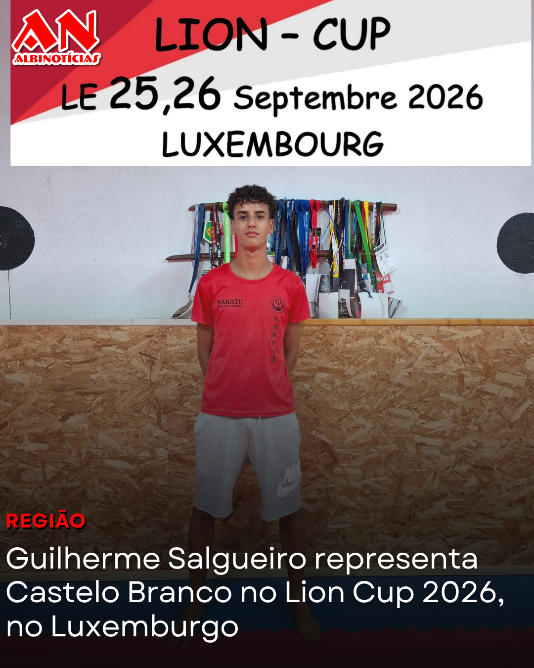Guilherme Salgueiro representa Castelo Branco no Lion Cup 2026, no Luxemburgo