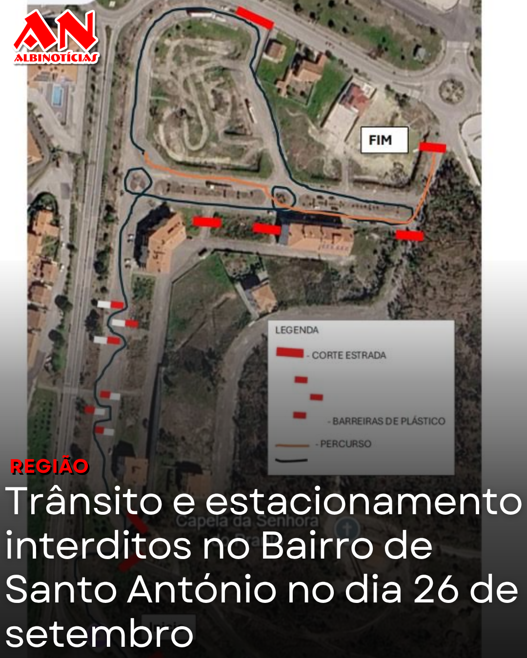 Trânsito e estacionamento interditos no Bairro de Santo António no dia 26 de setembro
