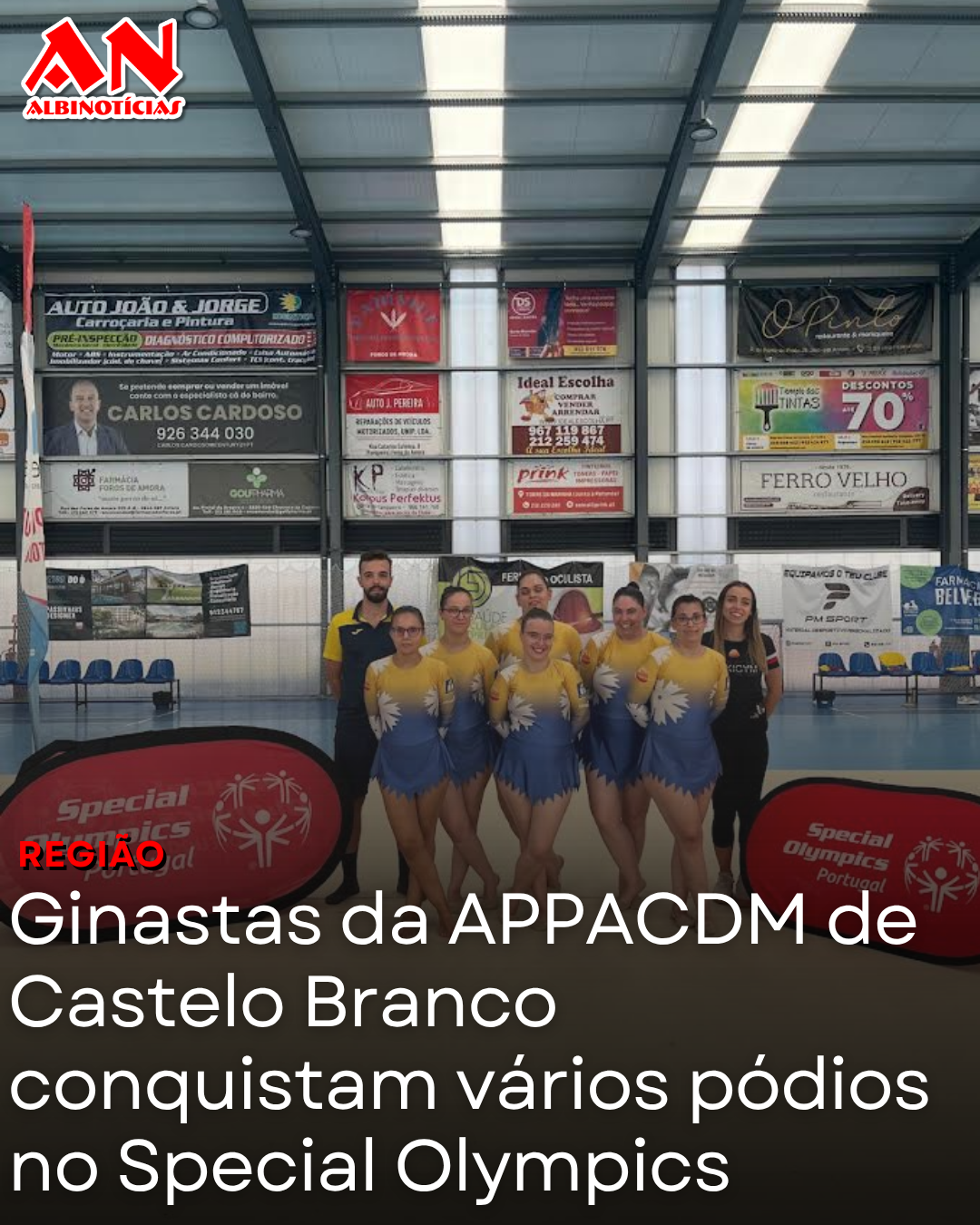 Ginastas da APPACDM de Castelo Branco conquistam vários pódios no Special Olympics