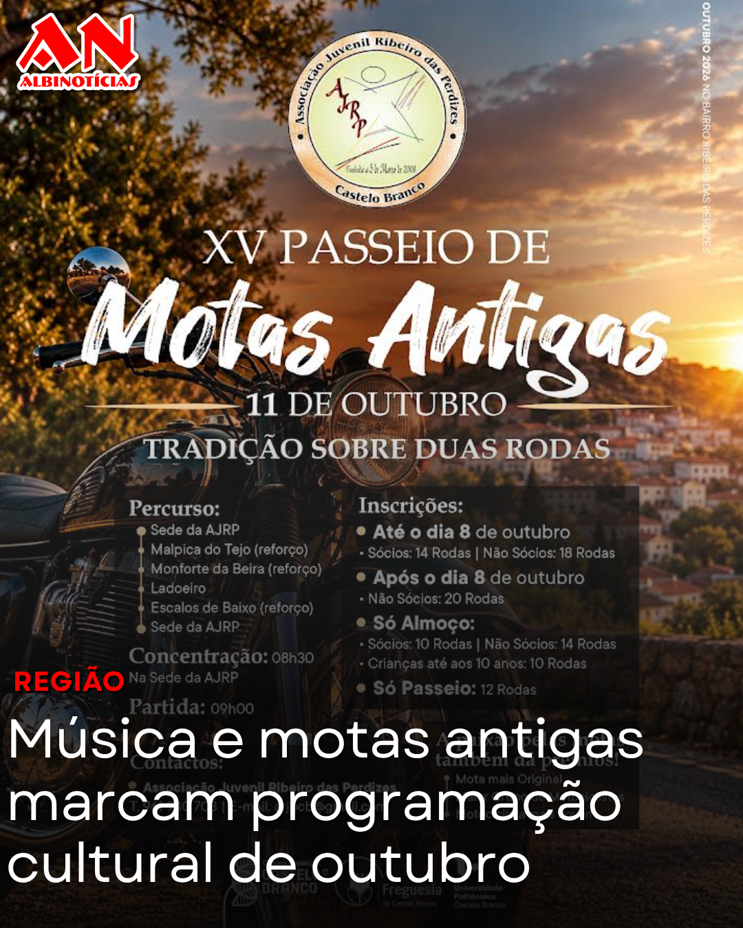 Música e motas antigas marcam programação cultural de outubro