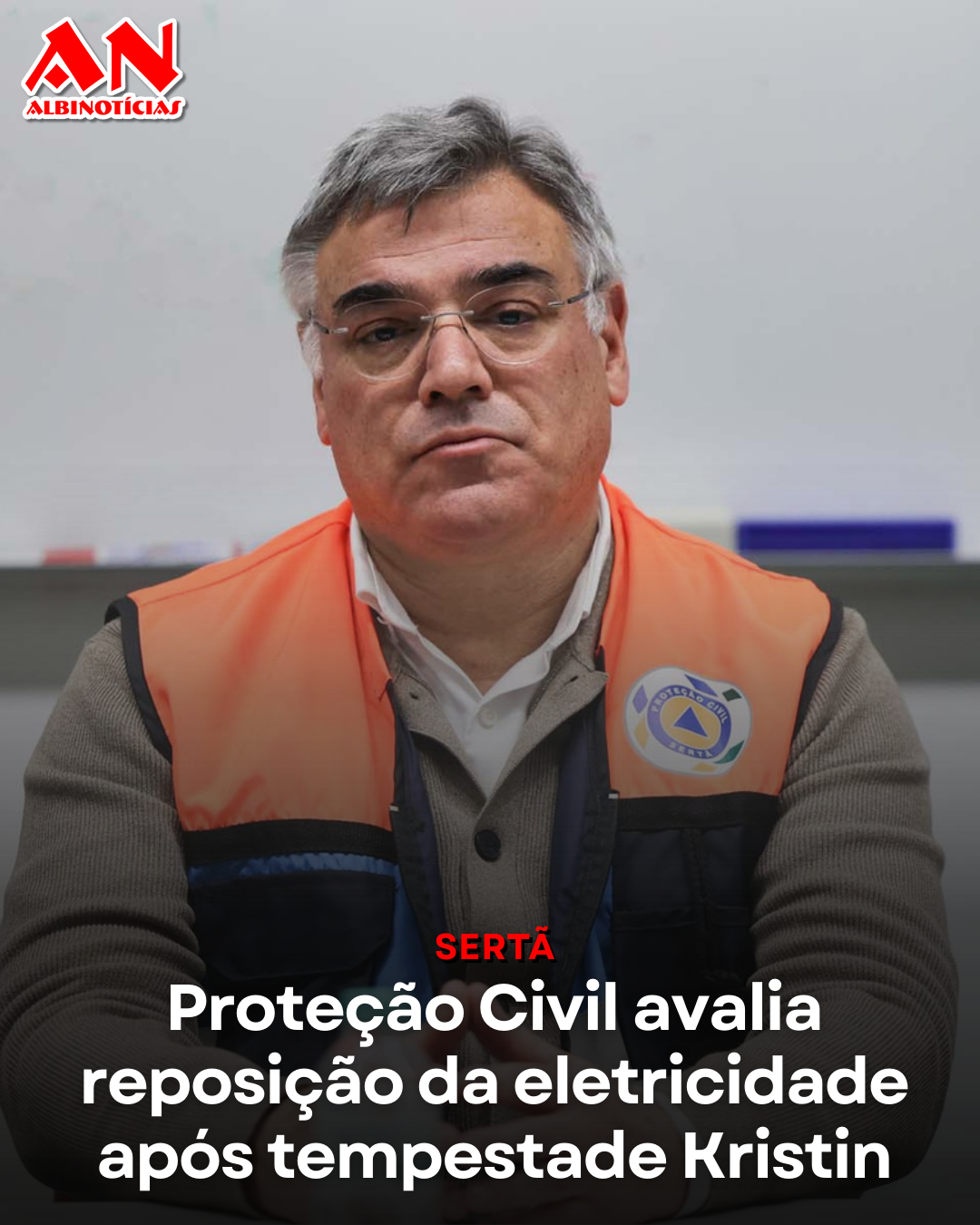 Proteção Civil da Sertã avalia reposição da eletricidade após tempestade Kristin