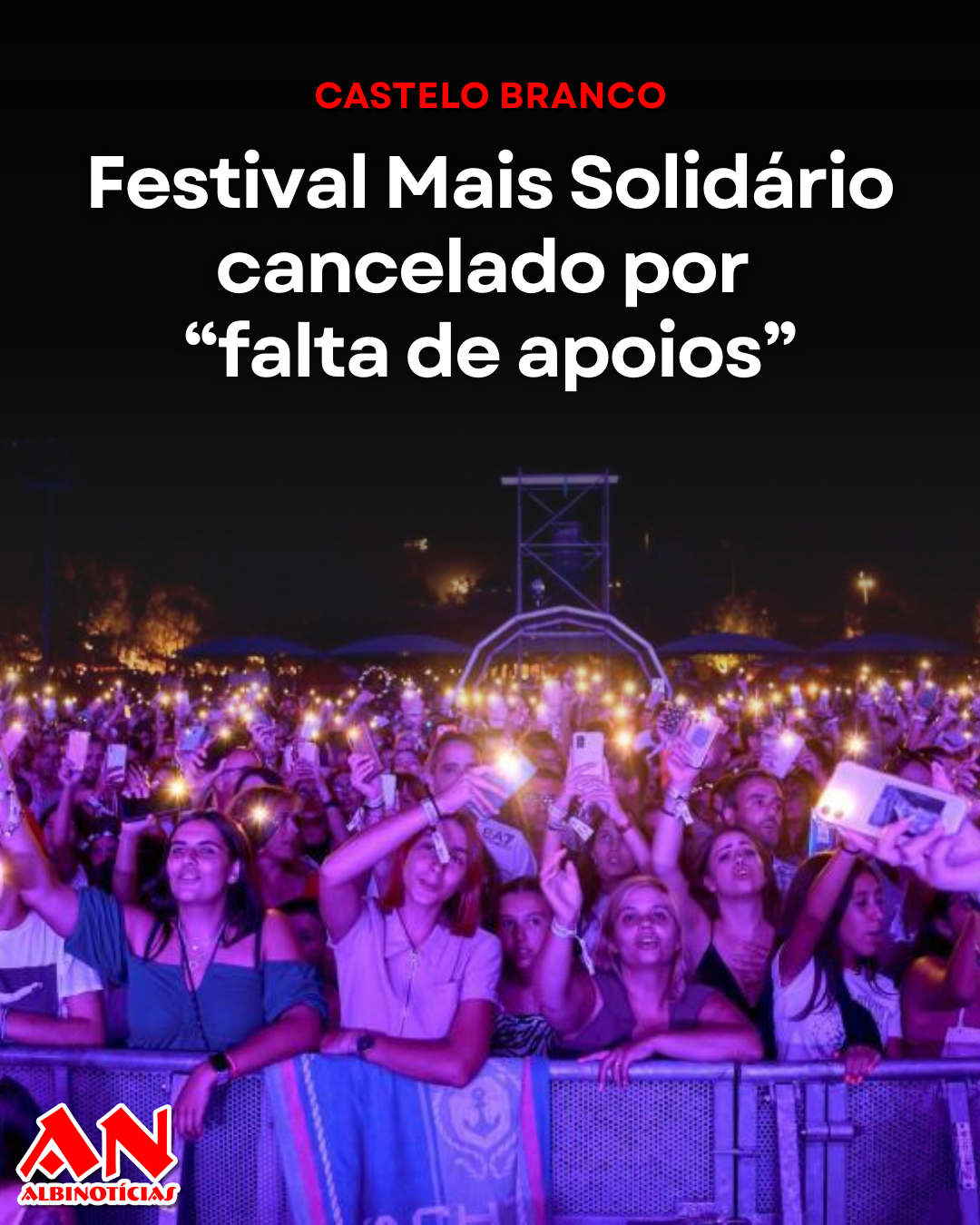 Festival Mais Solidário cancelado por “falta de apoios”
