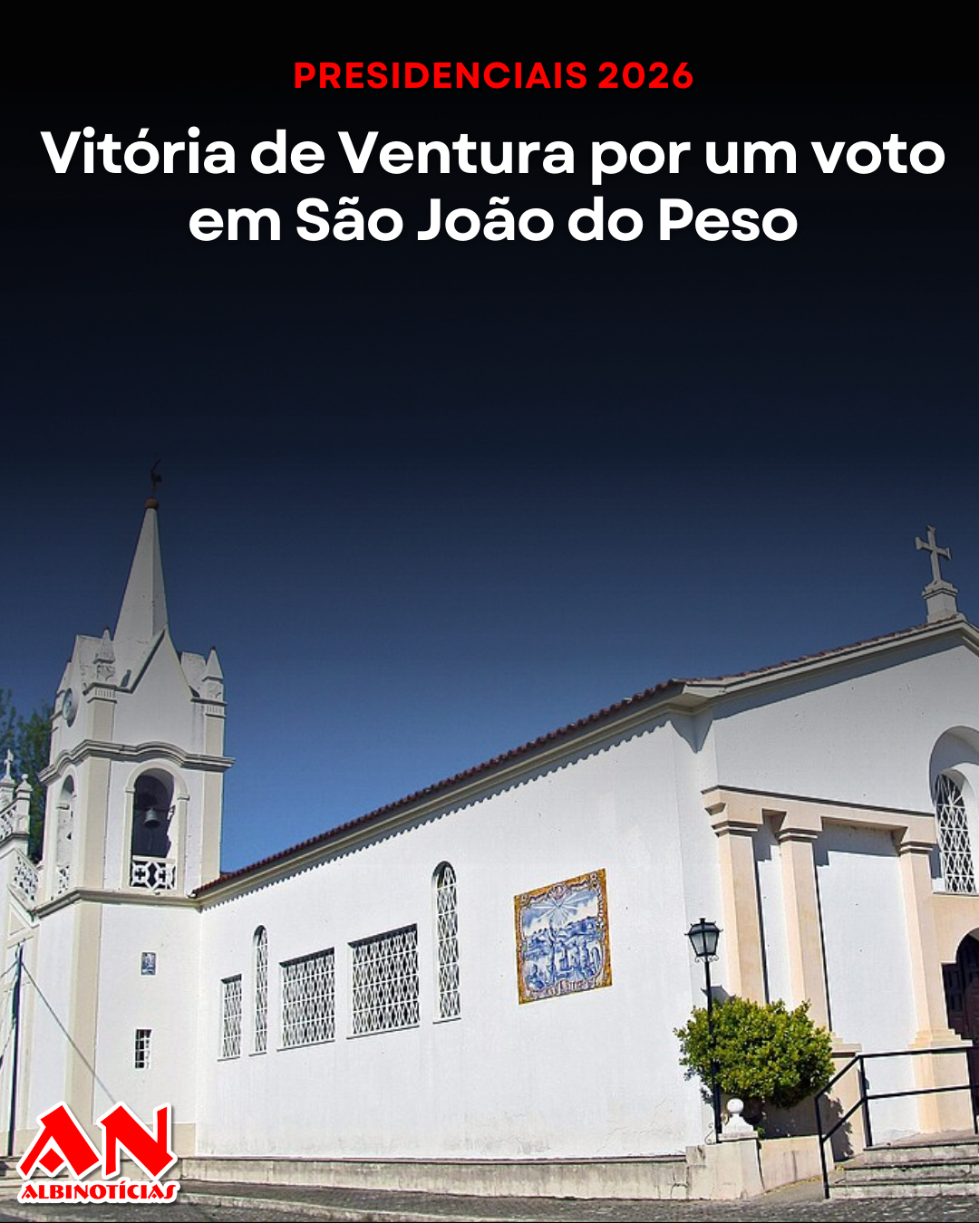 Presidenciais 2026: Vitória de Ventura por um voto em São João do Peso
