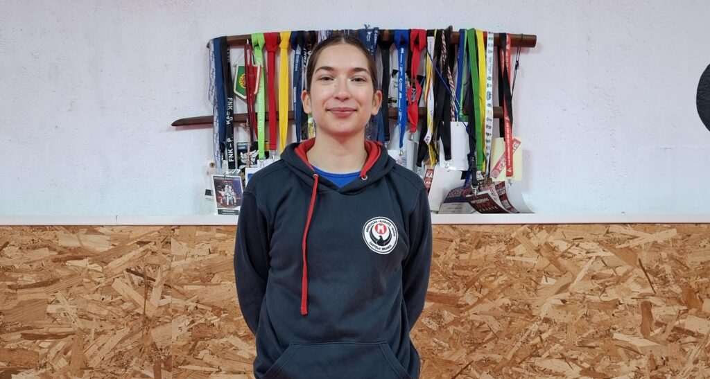 Ana Bonifácio no Nacional Universitário de Karaté