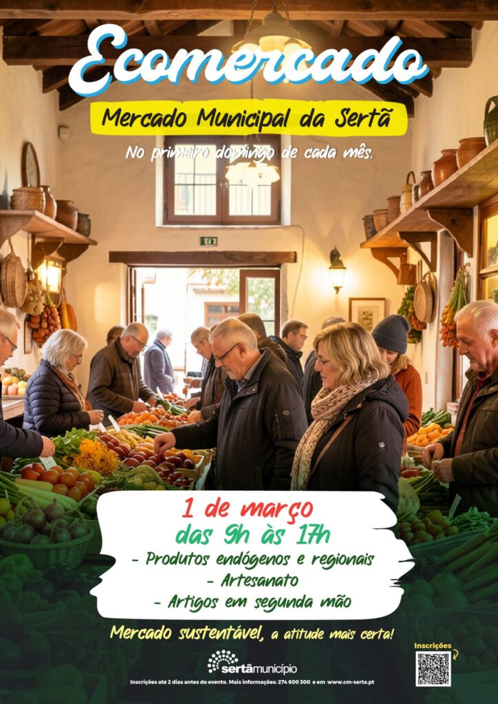 Ecomercado regressa este domingo ao Mercado Municipal da Sertã