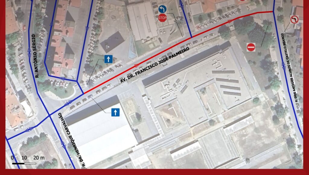 Alteração de trânsito junto à Escola Afonso de Paiva entra em vigor a 6 de abril