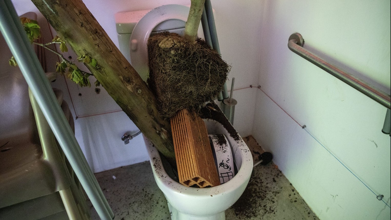 Vandalismo no Parque Urbano da Cruz do Montalvão