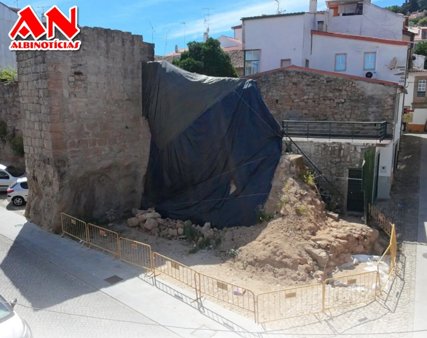 Castelo Branco: Muralha continua por reconstruir mais de sete meses depois